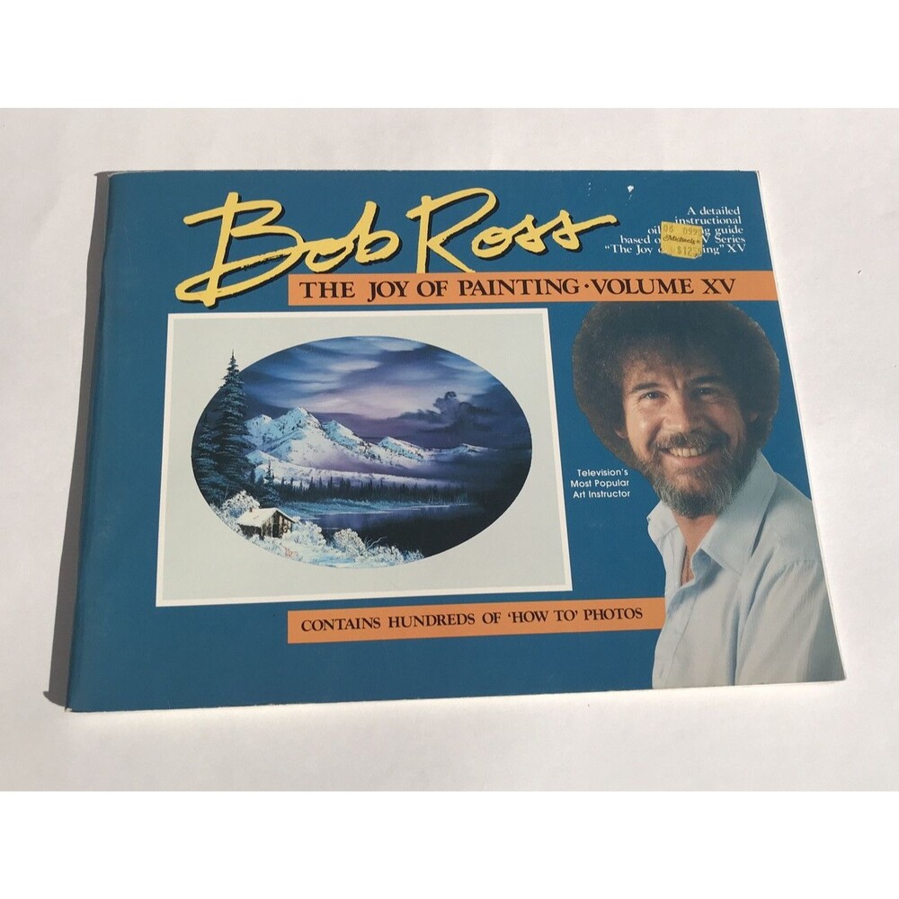 Bob Ross The Joy of Painting Volume XV Instructional oil painting guide 1992 2nd